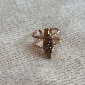Rose Gold Jagged Crystal Ring